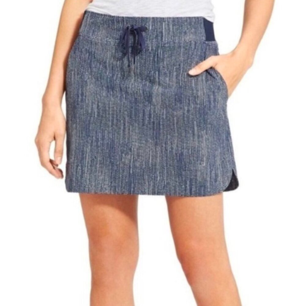 Athleta Blue Batik Midtwon Skort Size 0 Athleisure Skirt